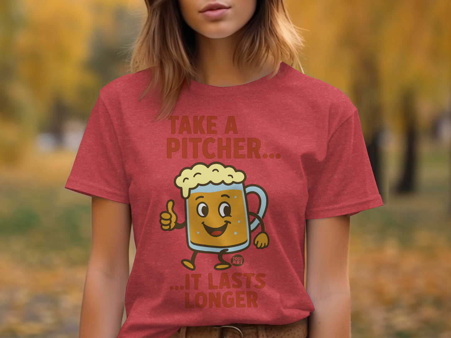Take A Pitcher It Lasts Longer Funny T-Shirt