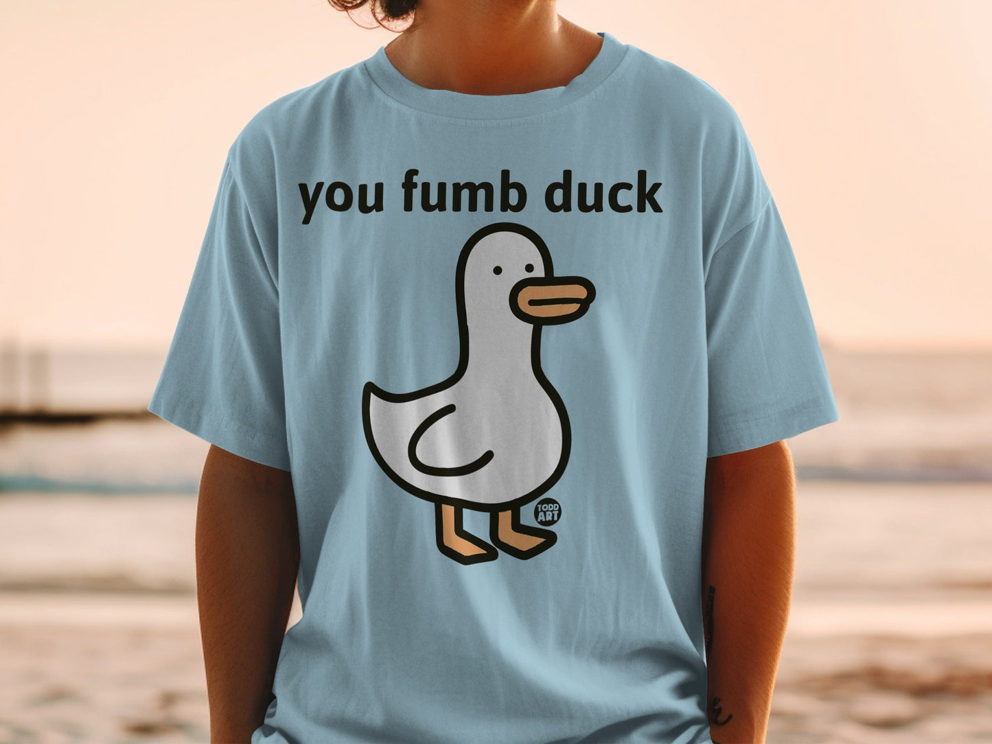 you fumb duck funny graphic t-shirt for humor lovers