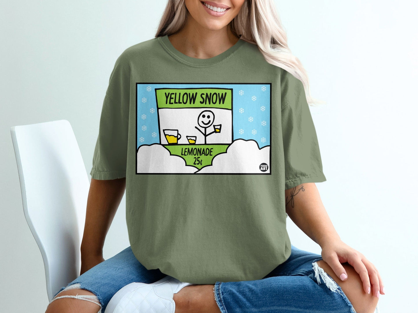 Yellow Snow Lemonade 25¢ Graphic Tee Shirt