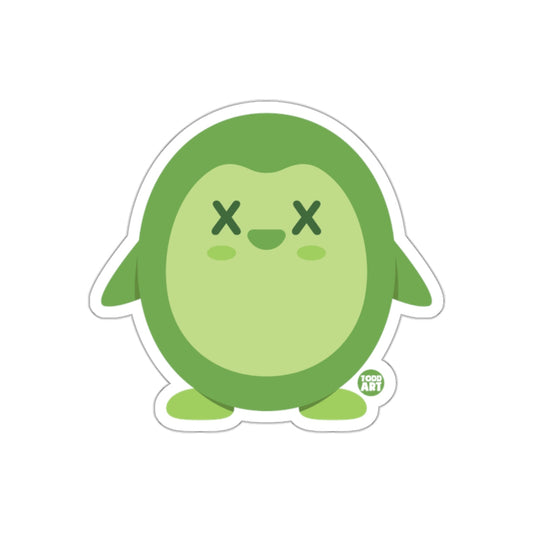 Cute Green Cartoon Character Sticker Decal