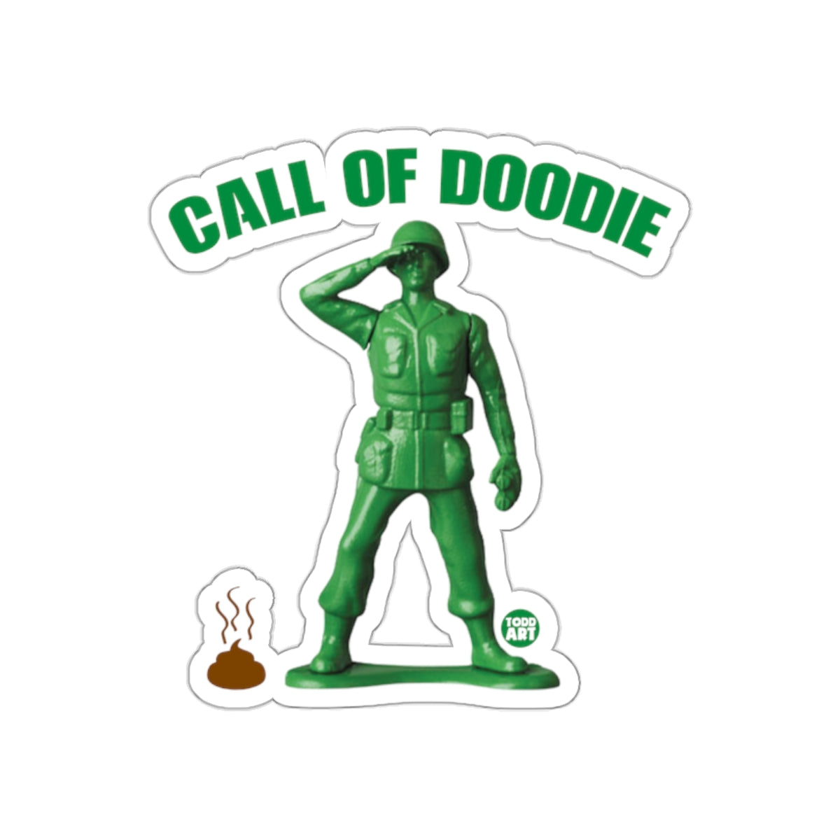 Funny Call of Doodie Army Figure Sticker