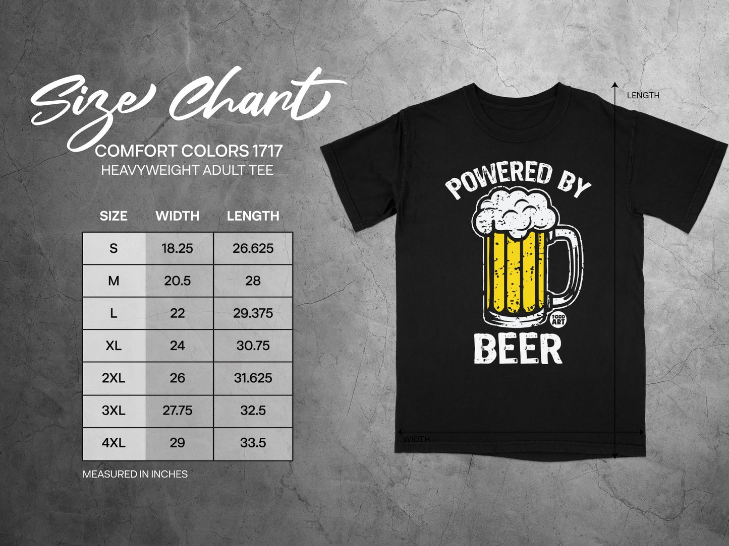 Powered by Beer Graphic Tee for Beer Lovers