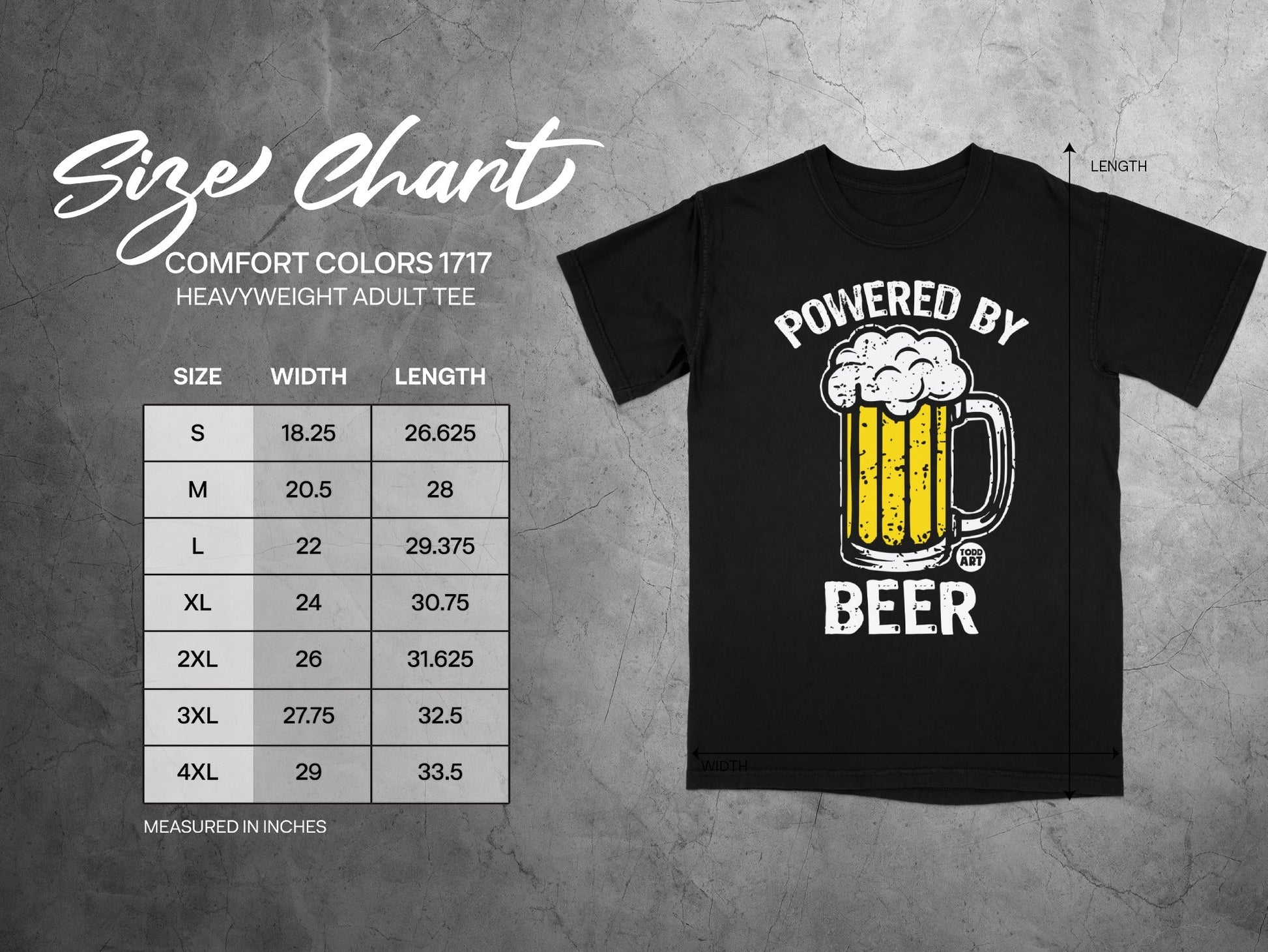 Powered by Beer Graphic Tee for Beer Lovers