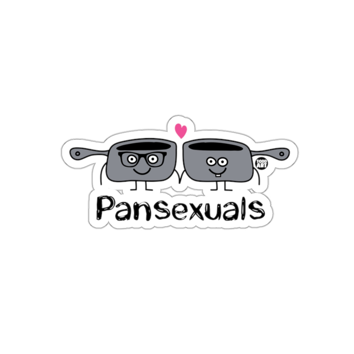 Cute Pansexuals Cartoon Characters Sticker