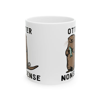 Silly Otter With Fish Todd Art Mug