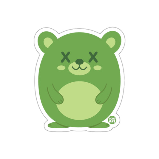 Green Cartoon Bear Cute Art Sticker Toy Collectible