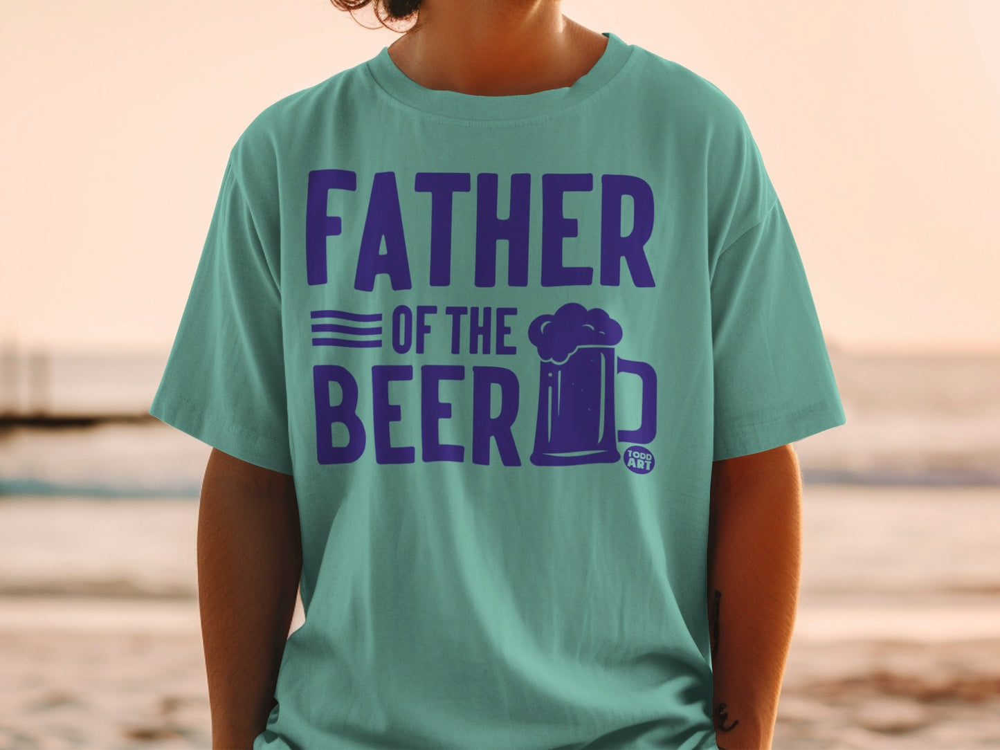 Father of the Beer Graphic Printed T-Shirt