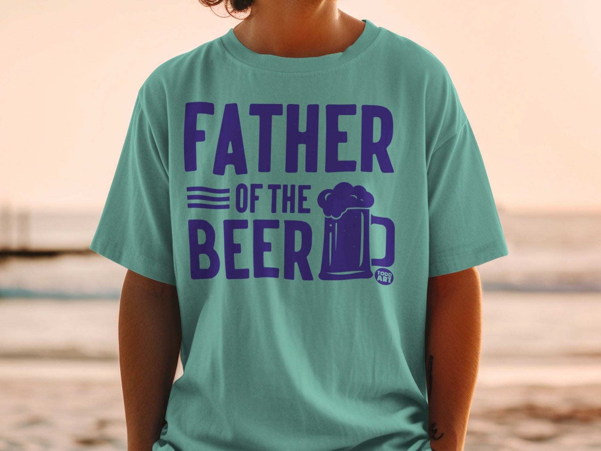Father of the Beer Graphic Printed T-Shirt