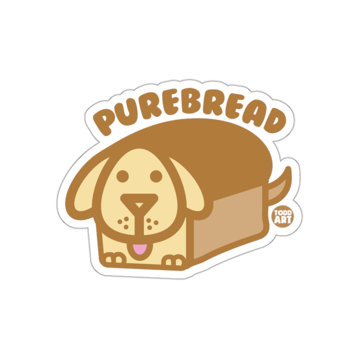 Adorable Purebread Dog Cartoon Design Sticker