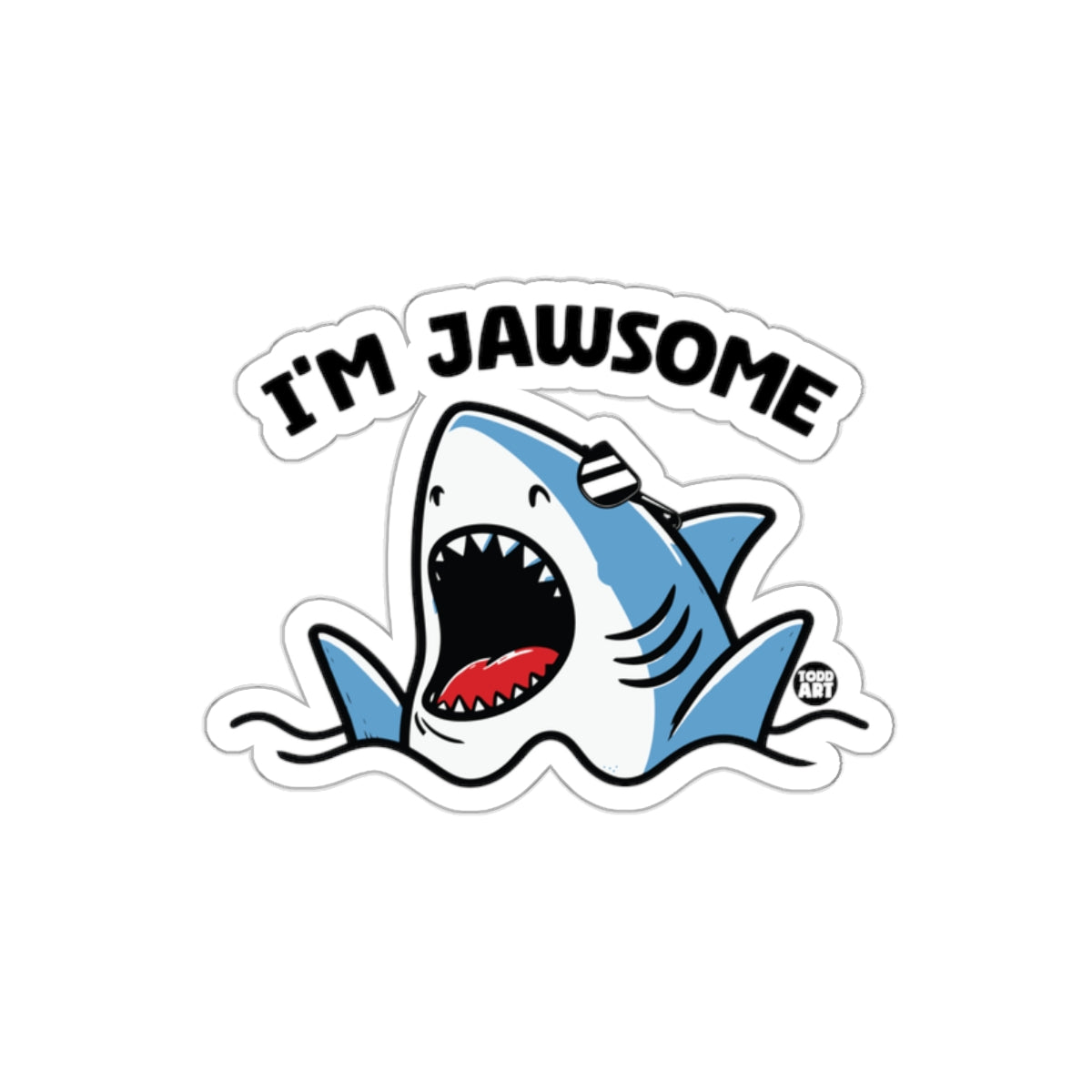 I'M Jawsome Cool Cartoon Shark with Shades sticker