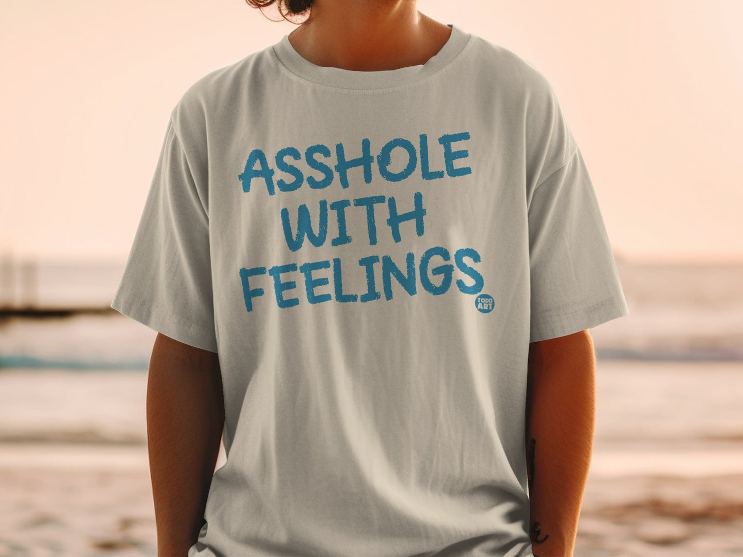 Asshole With Feelings Funny Graphic T-Shirt