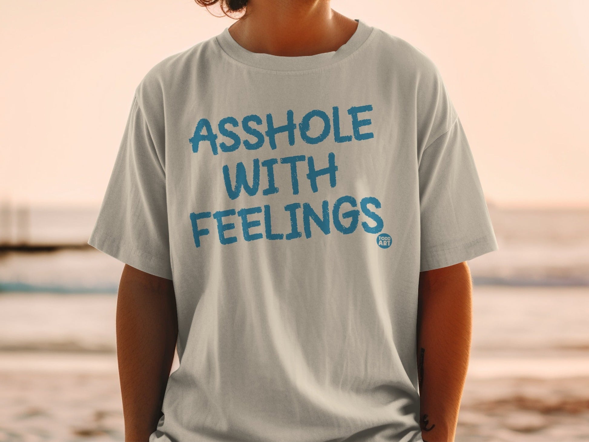 Asshole With Feelings Funny Graphic T-Shirt