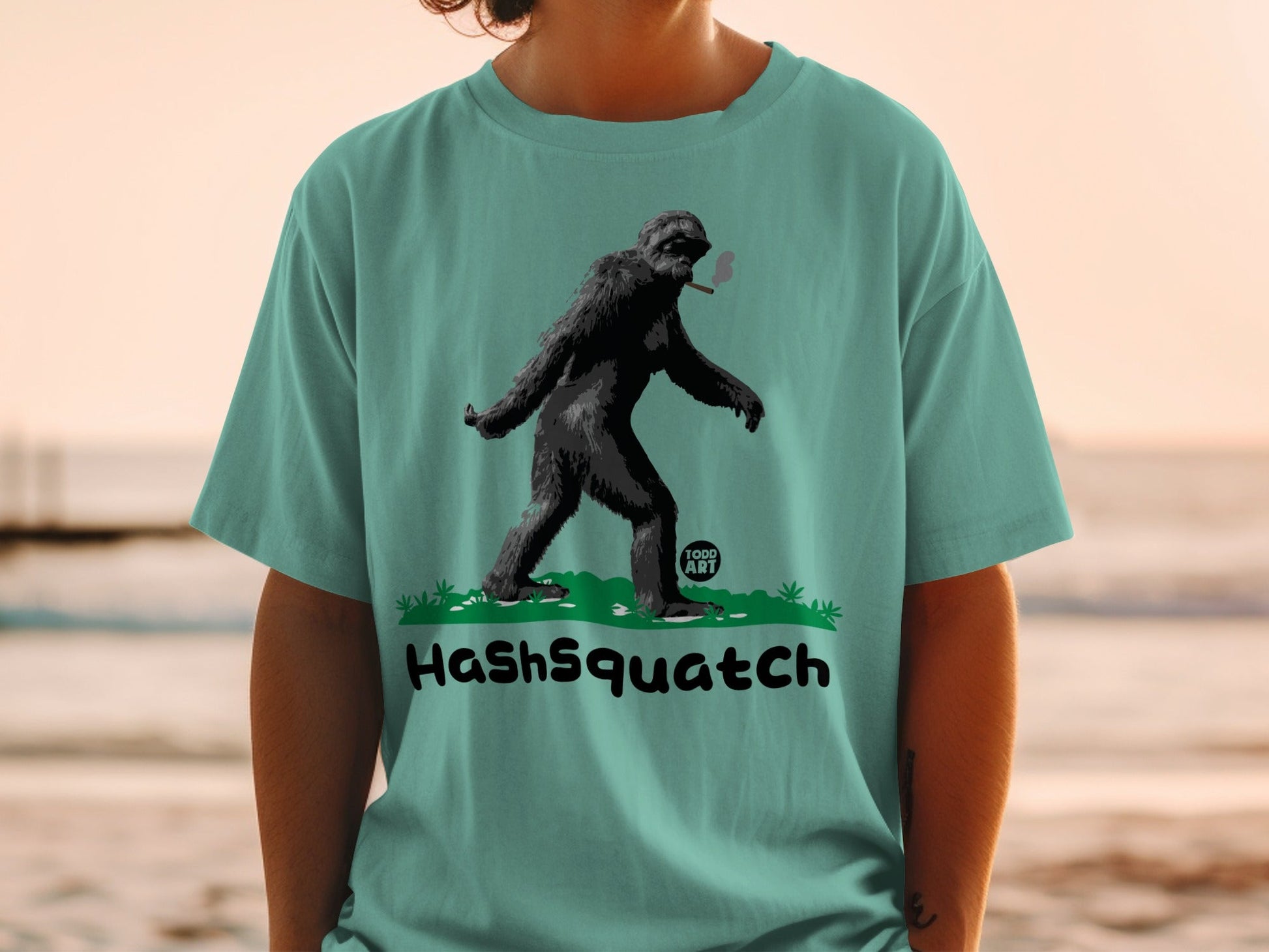 HashSquatch Smoking Design Unisex T-Shirt