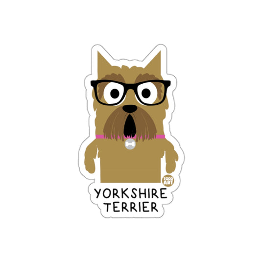 Cute Yorkshire Terrier Sticker with Glasses Design