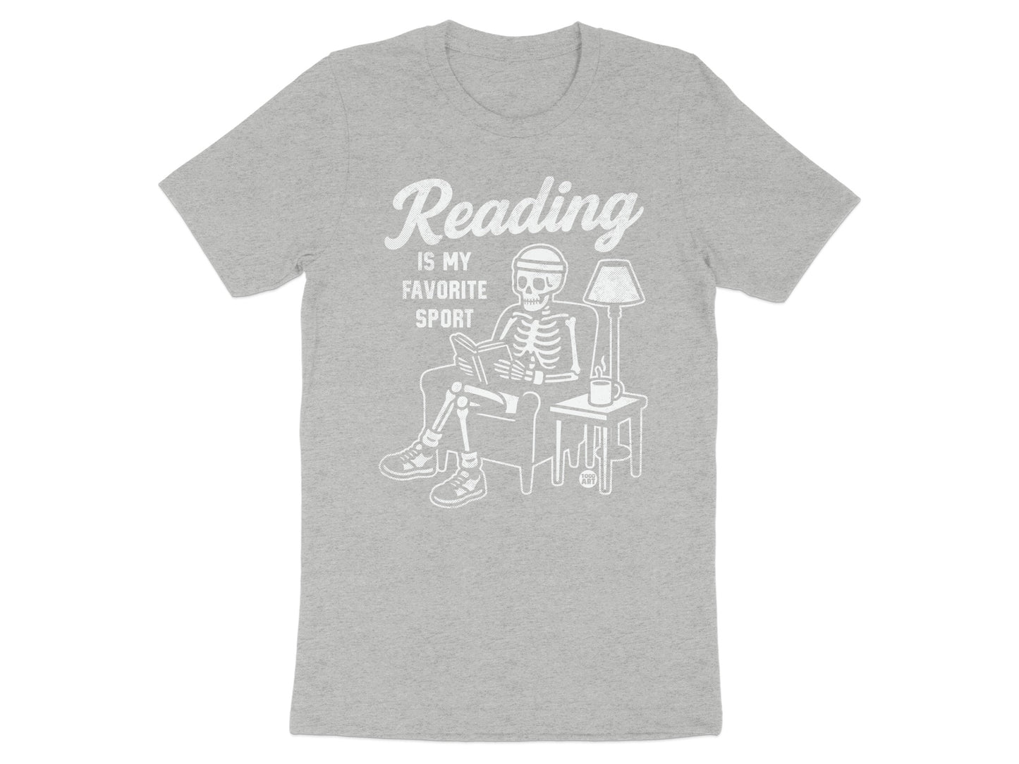 Reading Is My Favorite Sport Skeleton Graphic Shirt