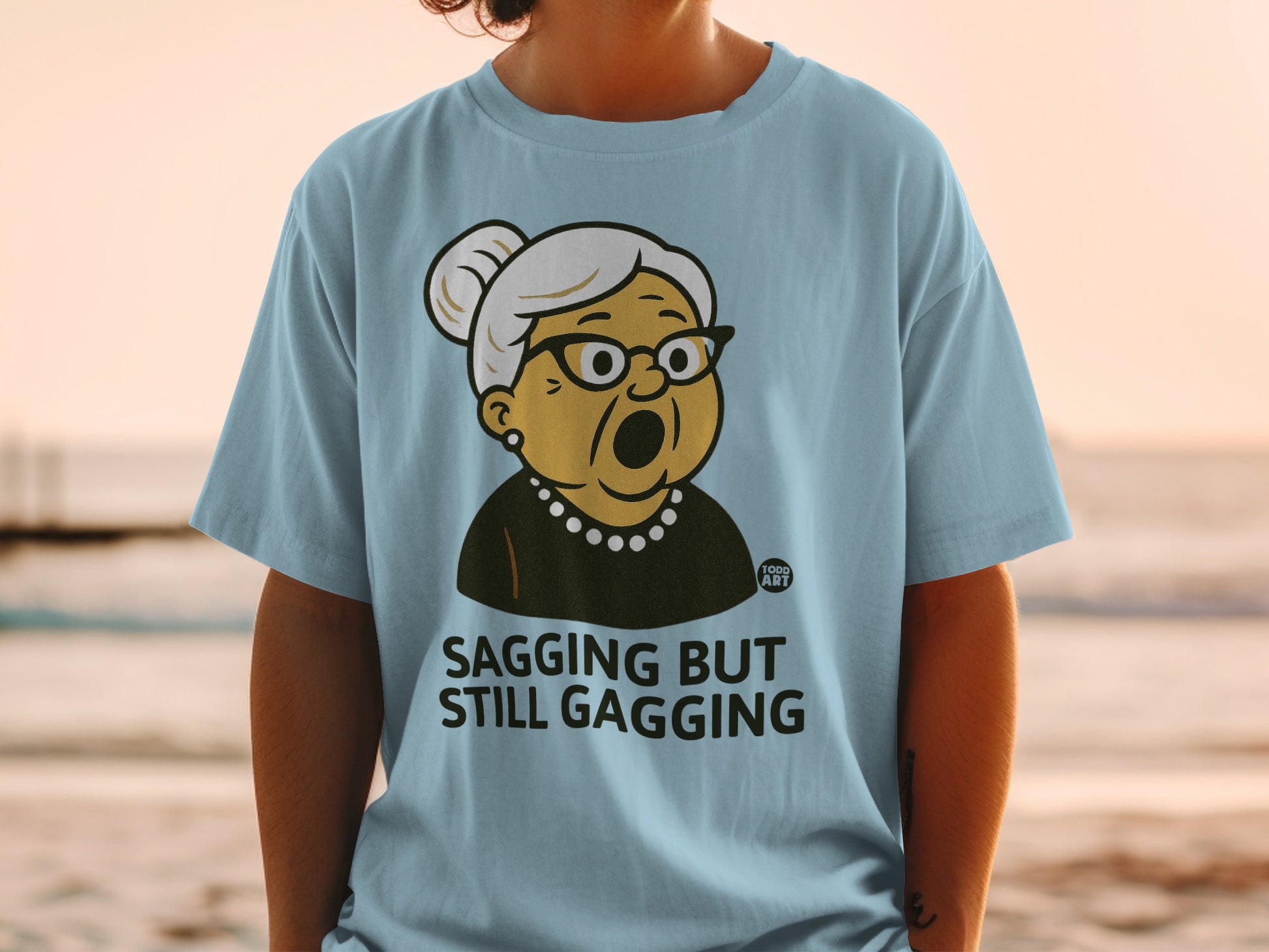 'SAGGING BUT STILL GAGGING' Grandma Graphic product type
