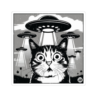 Cat AbductionTodd Art Sticker