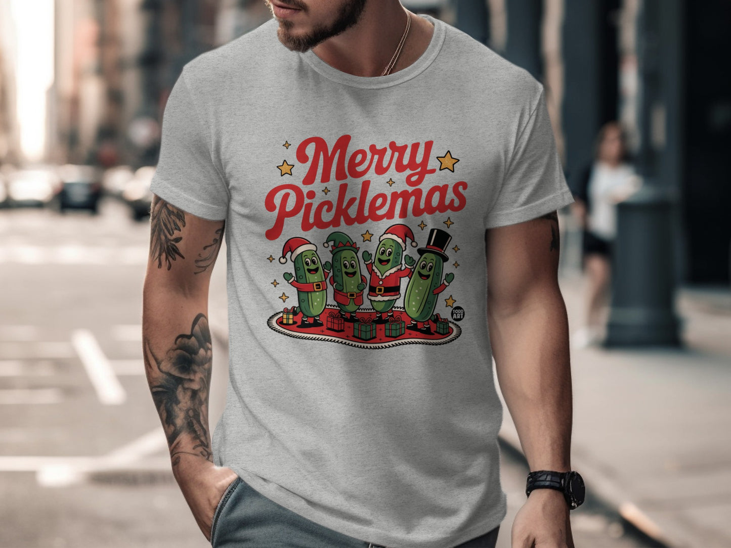 Merry Picklemas Fun Holiday Graphic T-Shirt Product