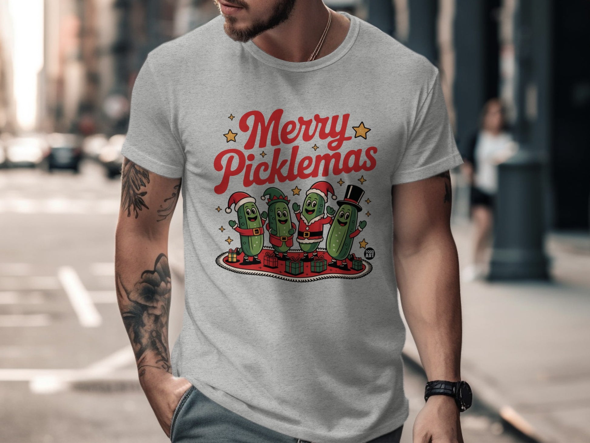 Merry Picklemas Fun Holiday Graphic T-Shirt Product