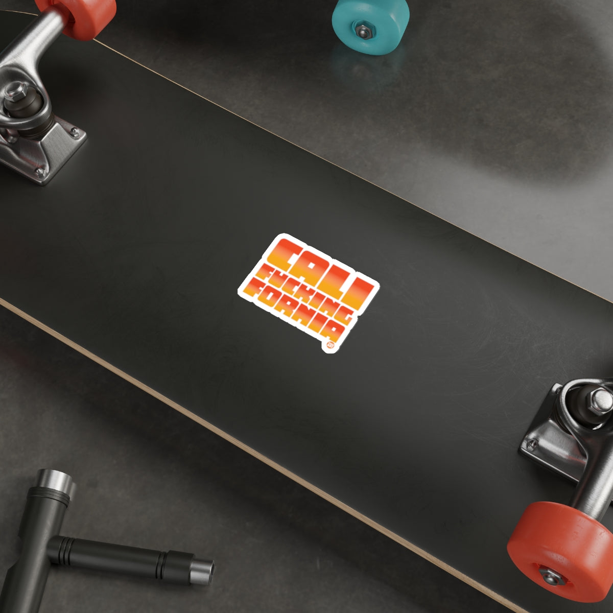 Retro Cali Long Board Graphic Sticker for Skateboards