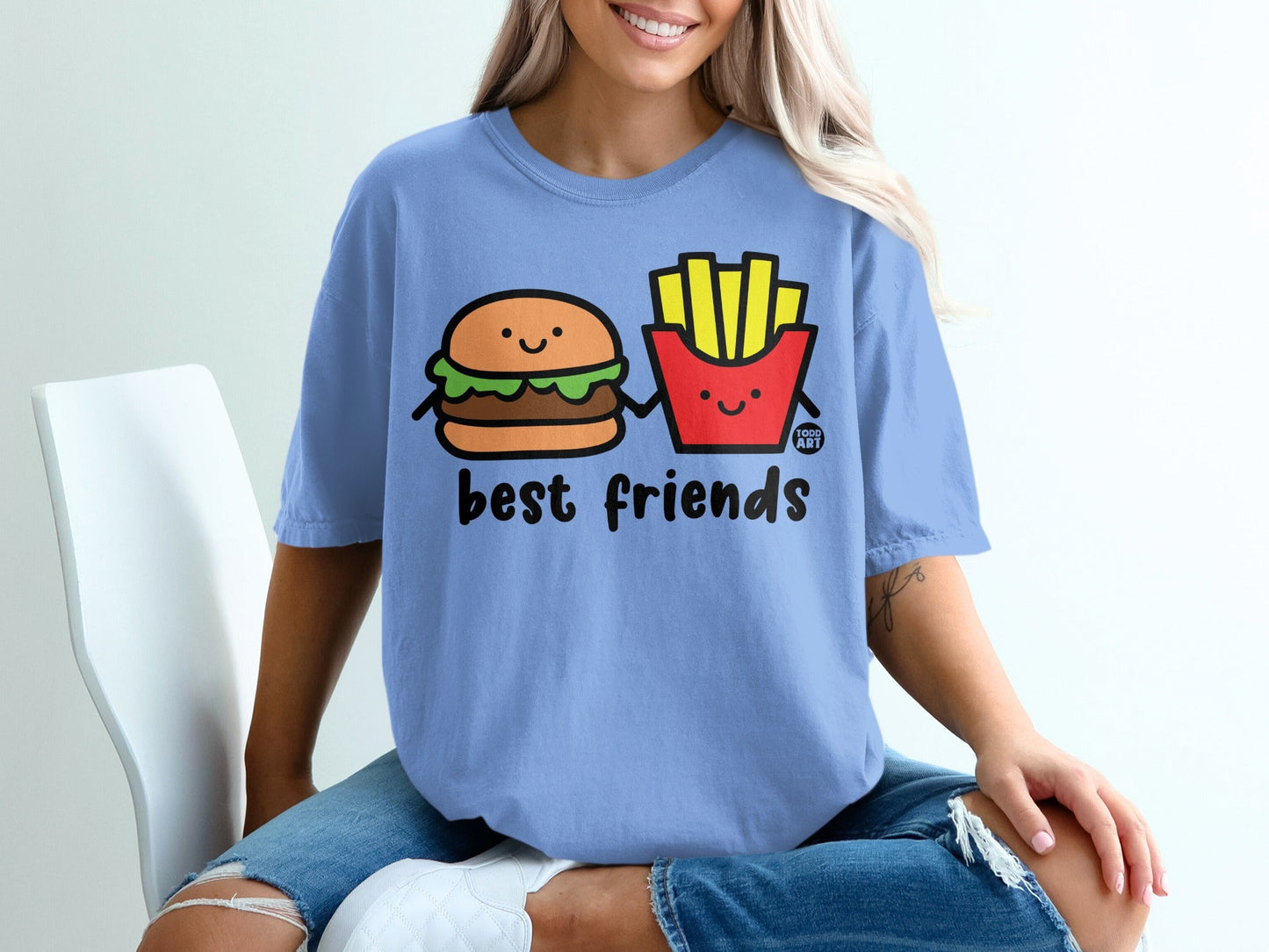 Best Friends Burger and Fries Graphic T-Shirt