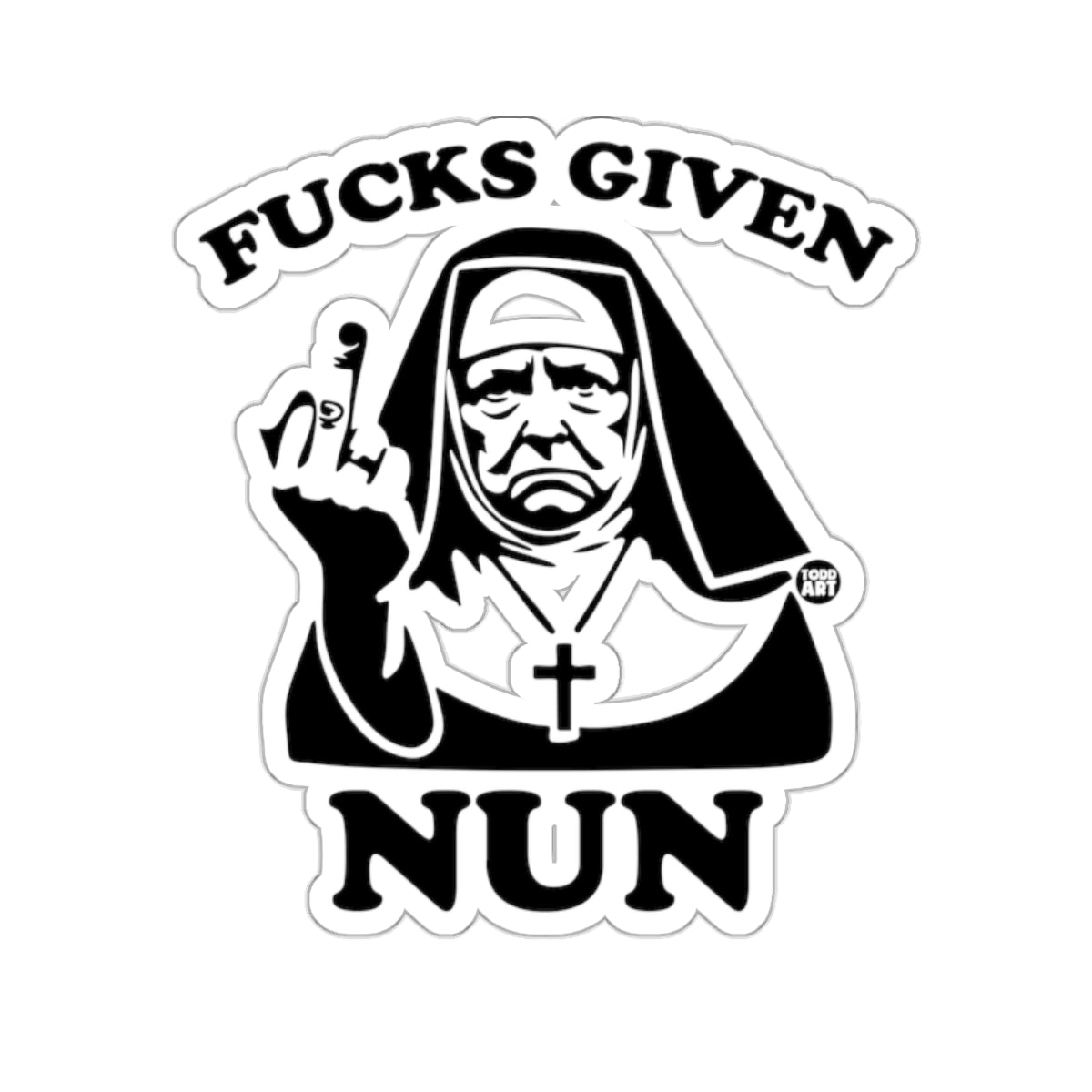 Fucks Given Nun Bold Statement Sarcasm Humor 