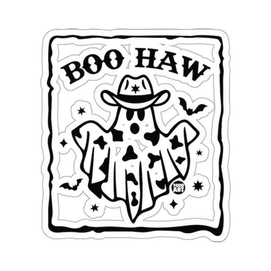 Boo Haw Cowboy Ghost Cow Print Bats Stars 