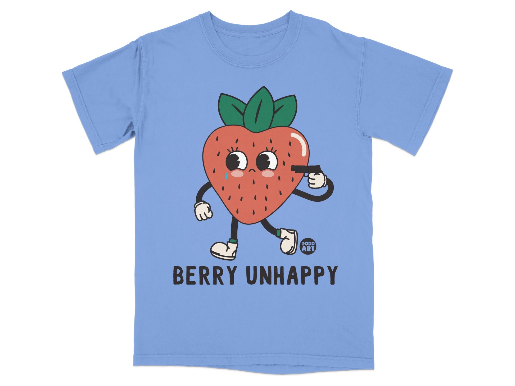 Berry Unhappy Strawberry Cartoon Graphic Design product type