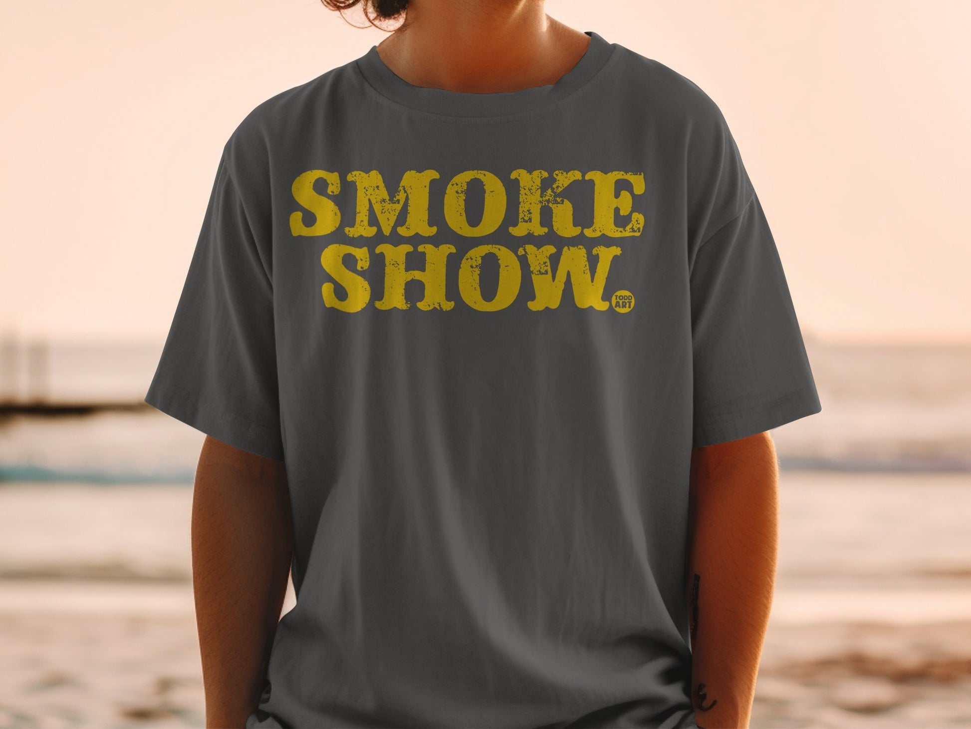 Smoke Show Graphic Print Short Sleeve T-Shirt