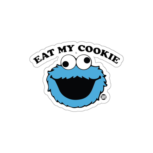 Eat My Cookie Monster Face Funny Cartoon Graphic sticker