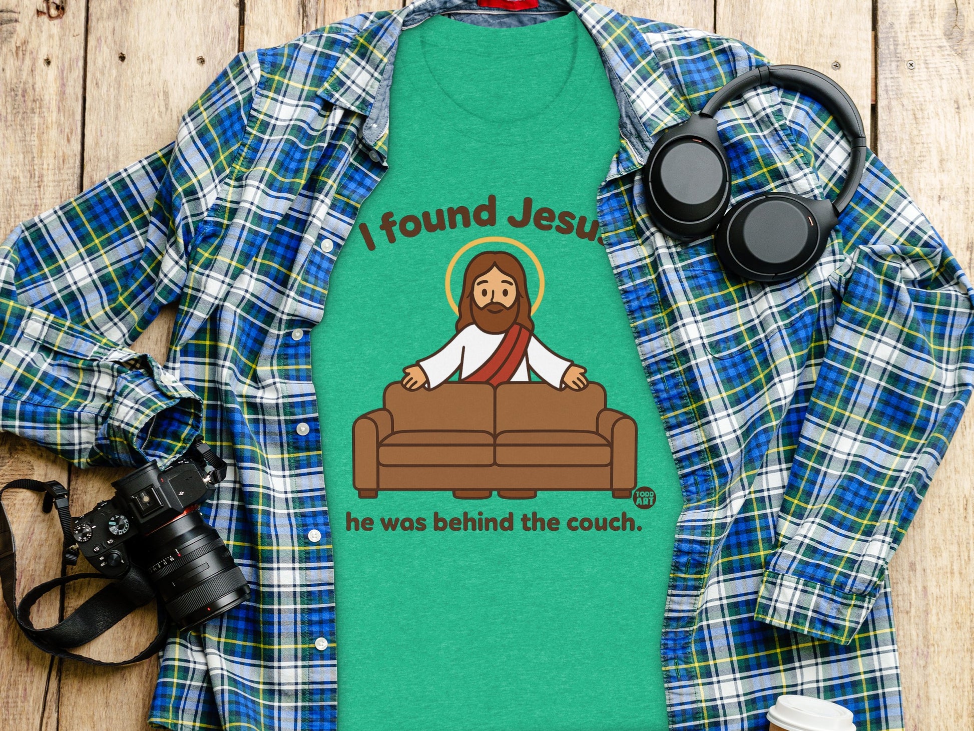 I Found Jesus Behind the Couch T-Shirt product