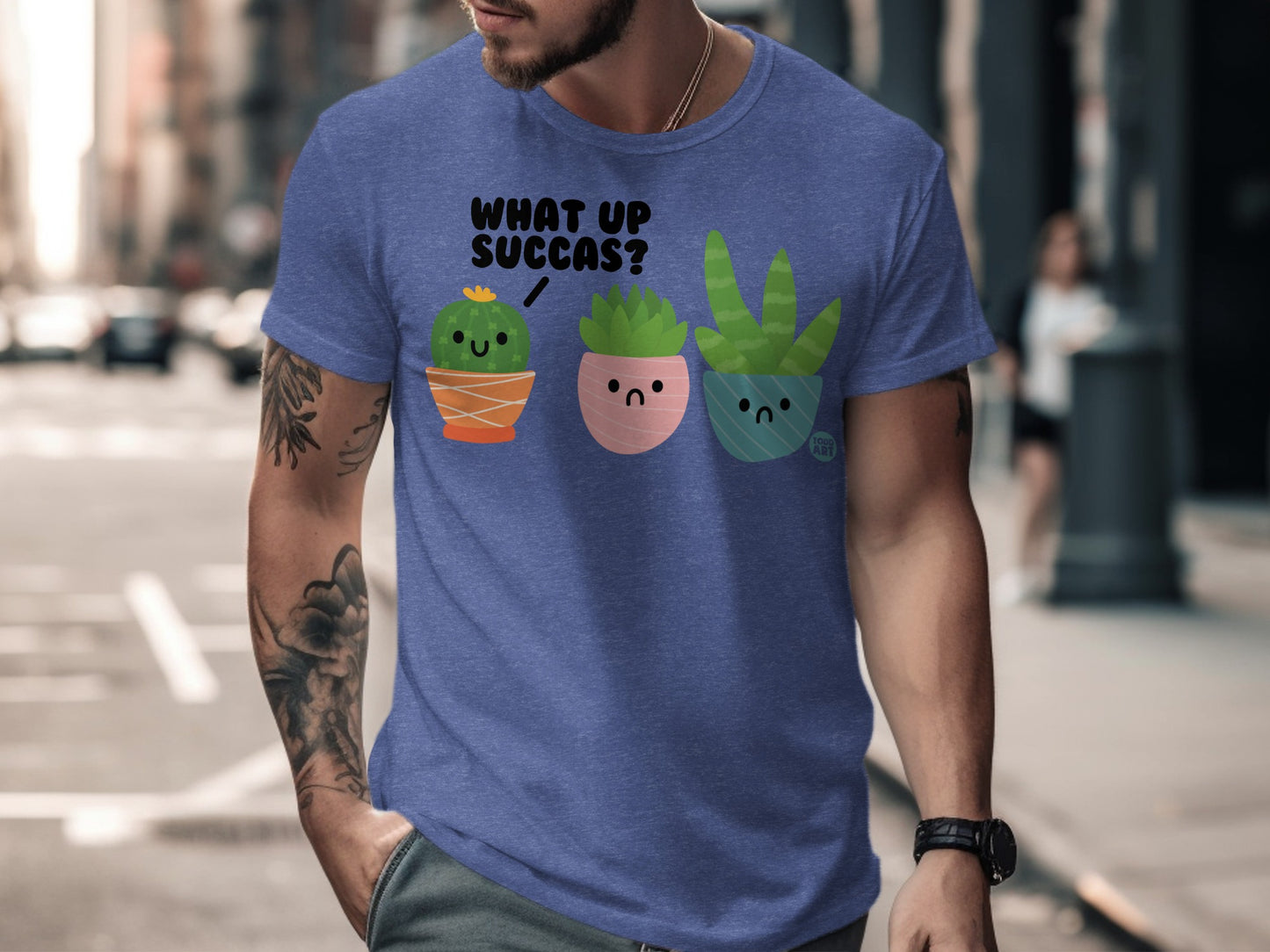 What Up Succas Graphic T-Shirt for Plant Lovers
