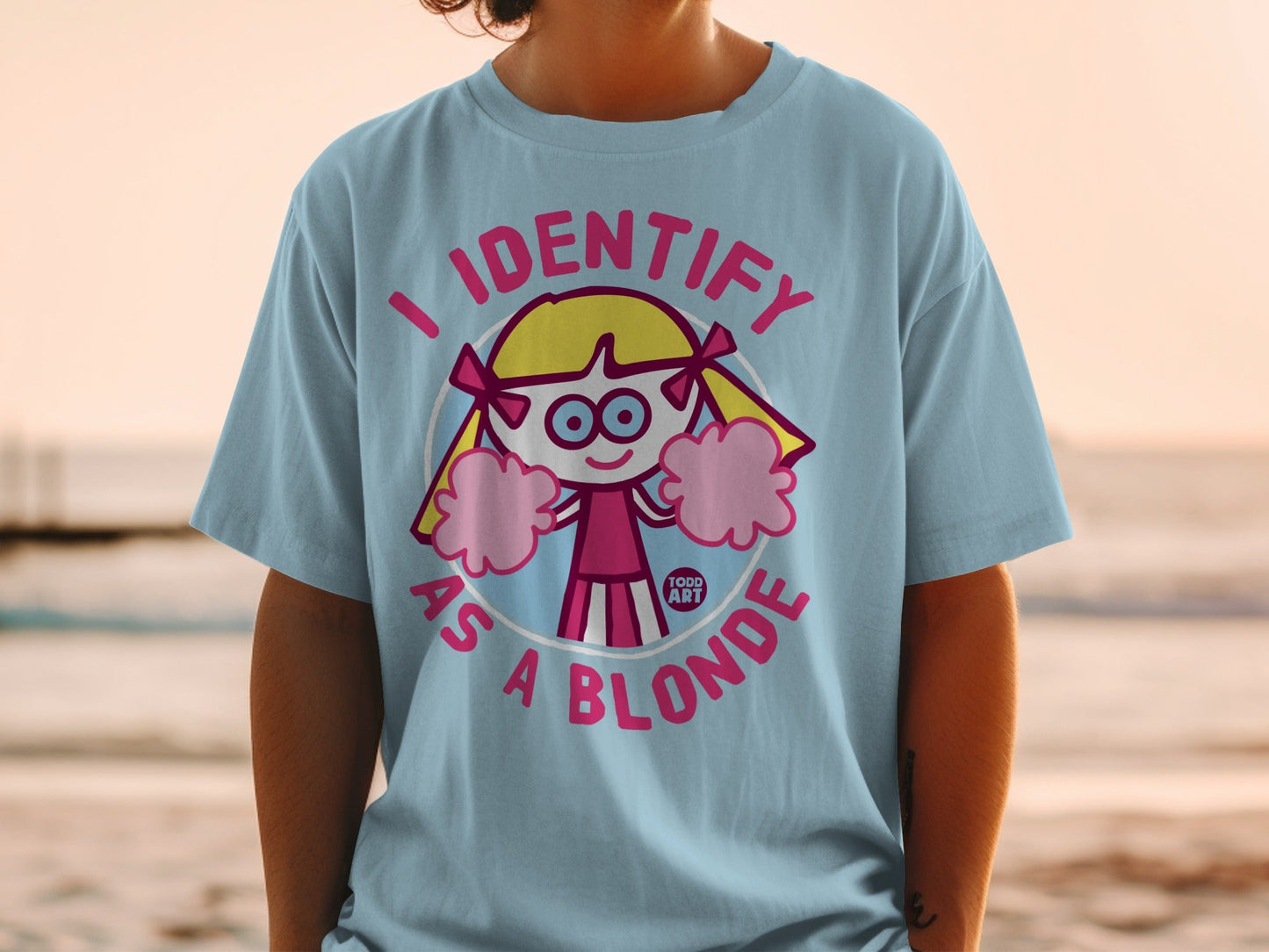 I Identify As A Blonde Todd Art Graphic T-Shirt