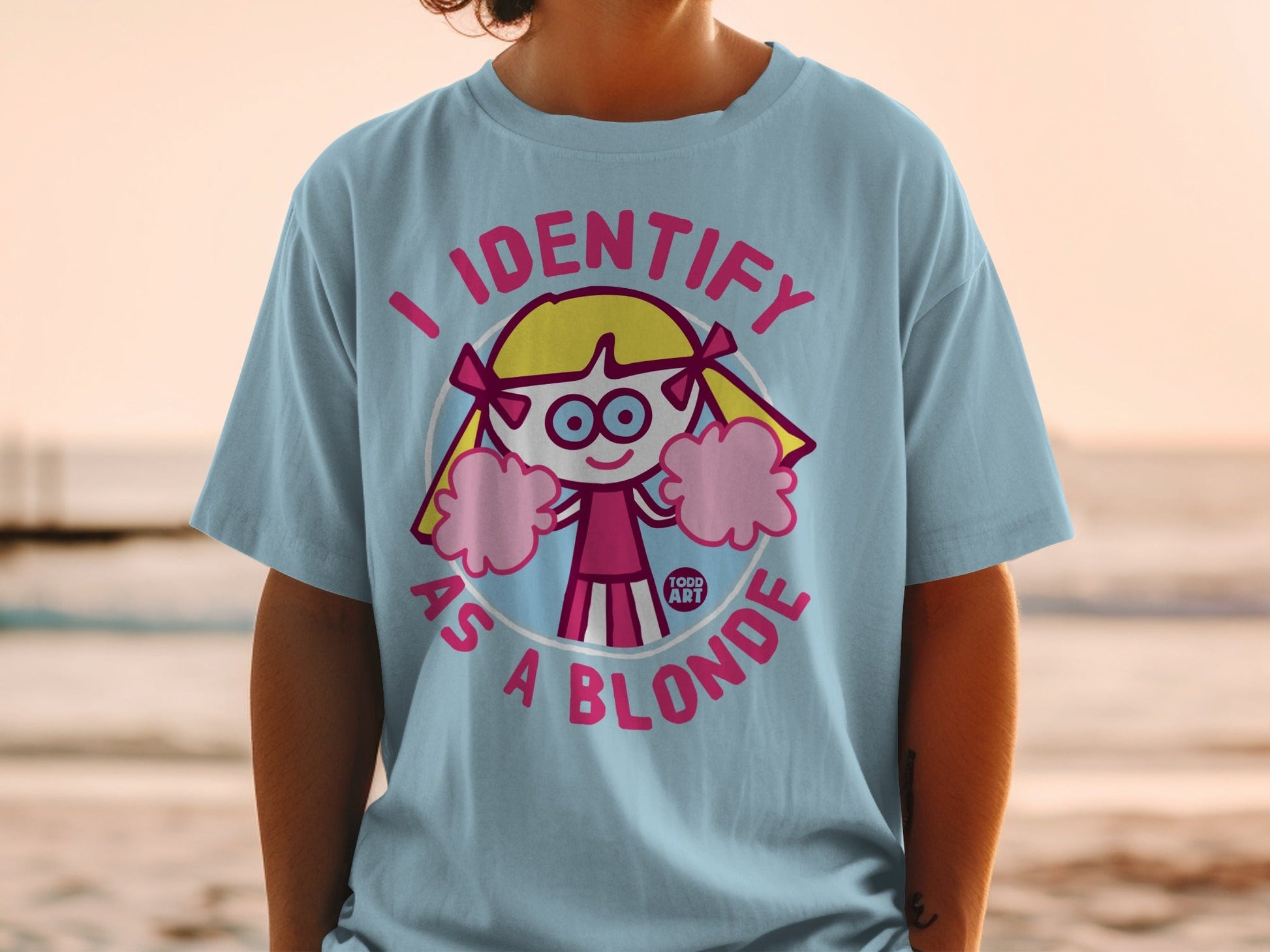 I Identify As A Blonde Todd Art Graphic T-Shirt