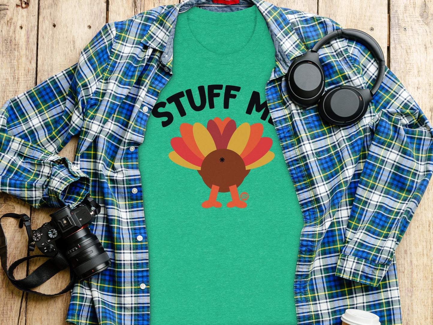 Festive Stuff Me Turkey Graphic Tee for Holiday Fun