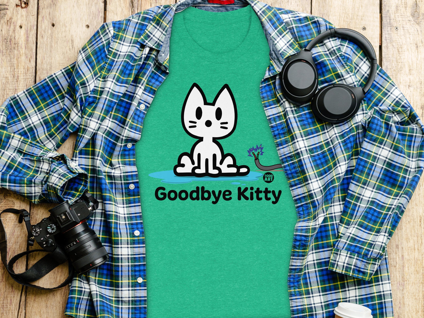 Goodbye Kitty Graphic T-Shirt fun casual wear