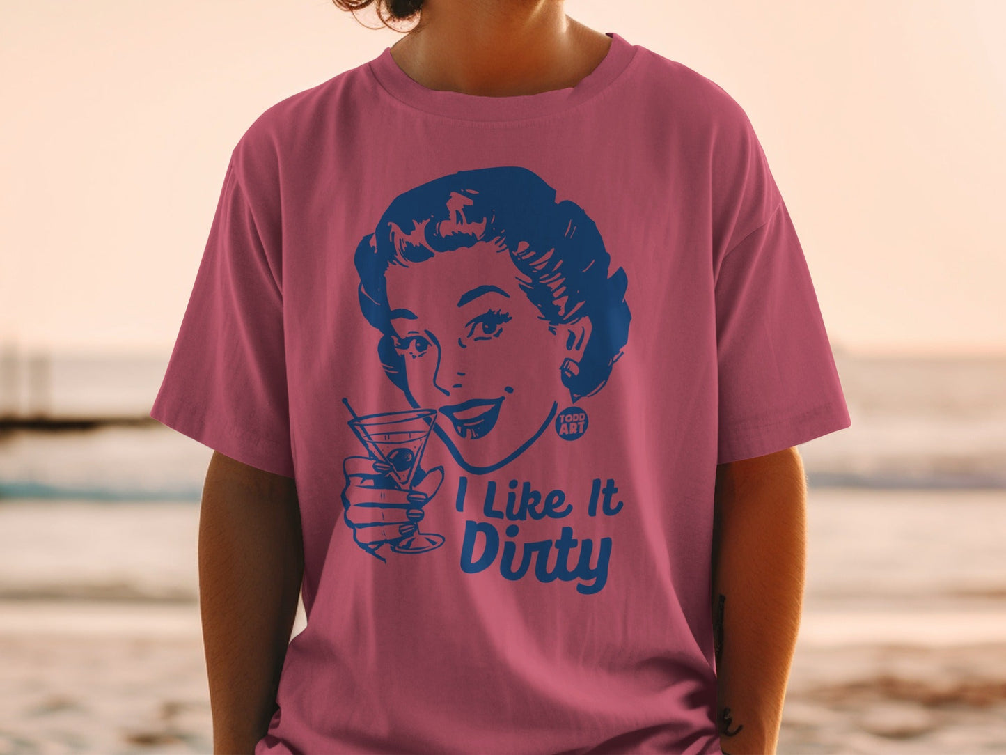 I Like It Dirty Retro Style Graphic Tee Shirt