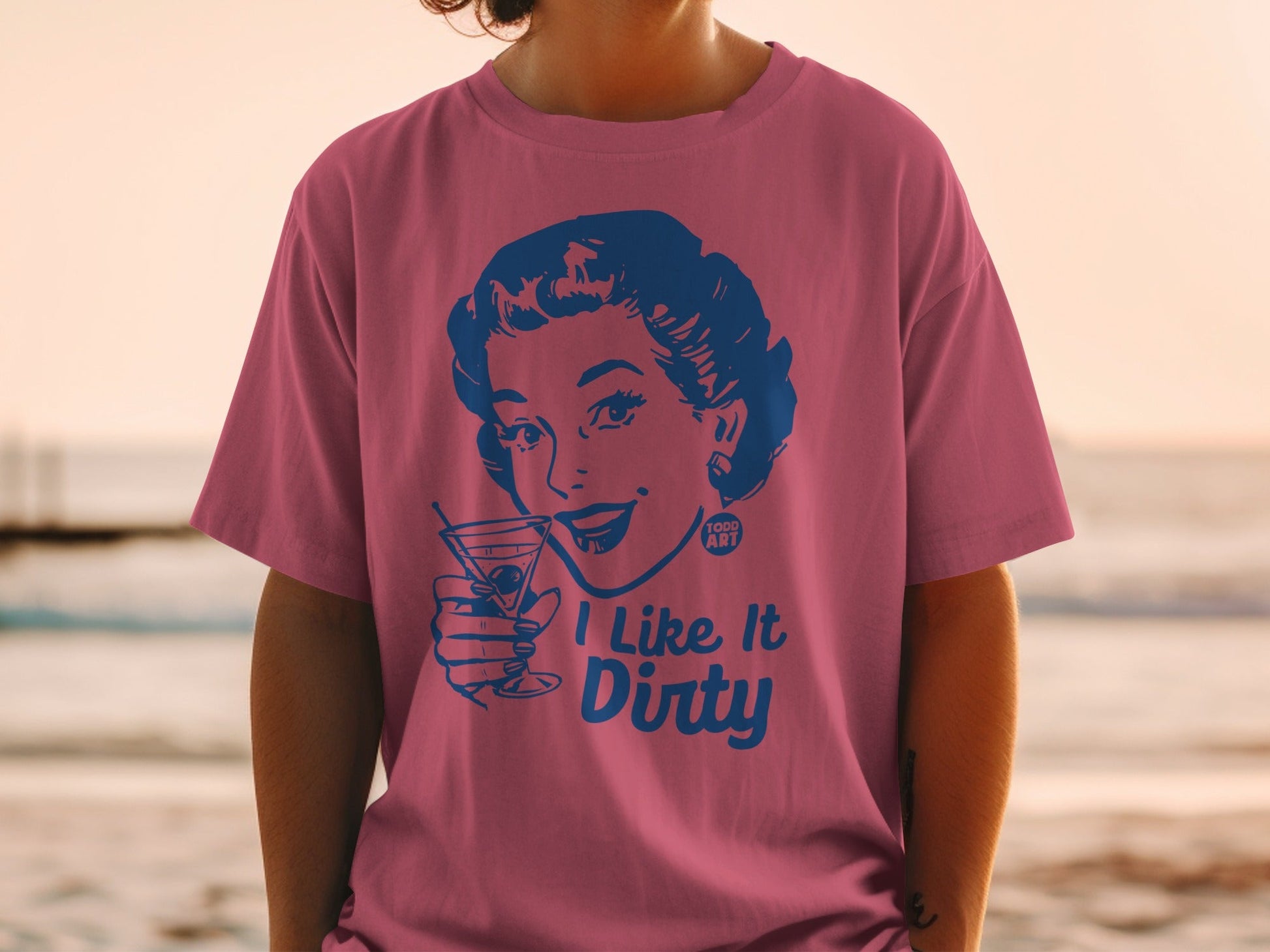 I Like It Dirty Retro Style Graphic Tee Shirt