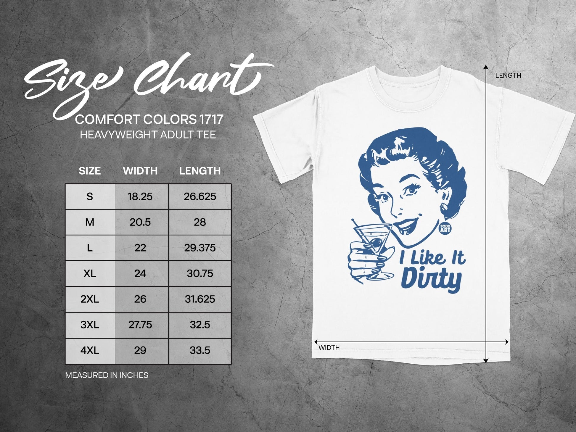 Retro Cocktail Graphic I Like It Dirty Adult Tee