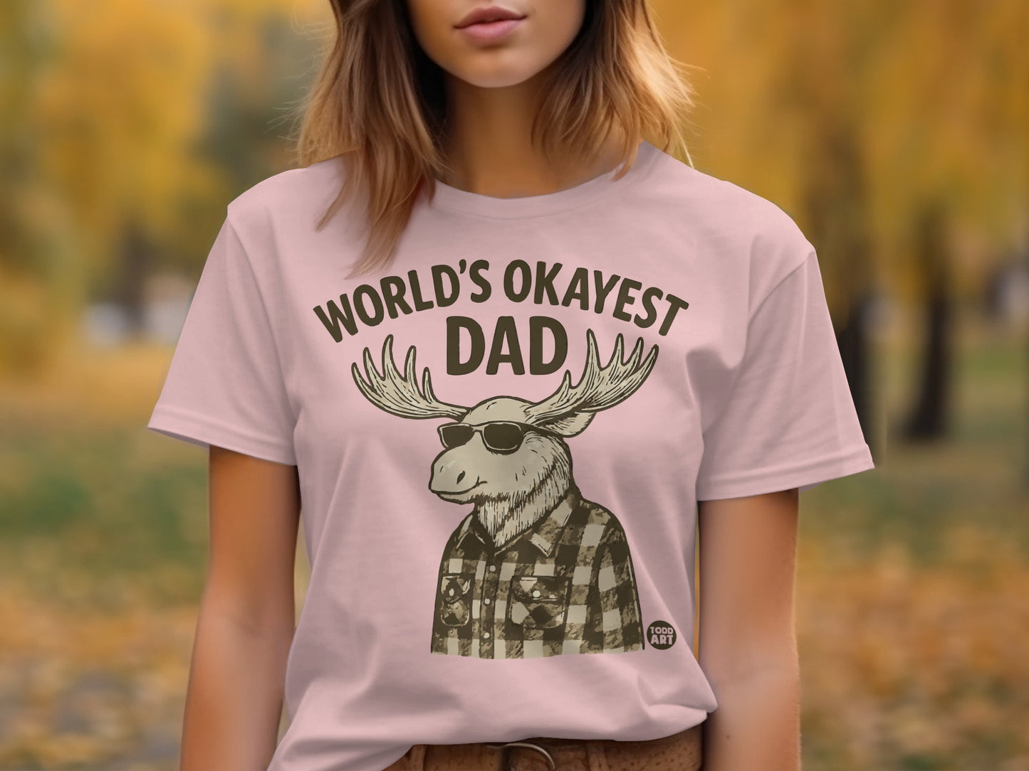 World's Okayest Dad Graphic T-Shirt for Father's Day