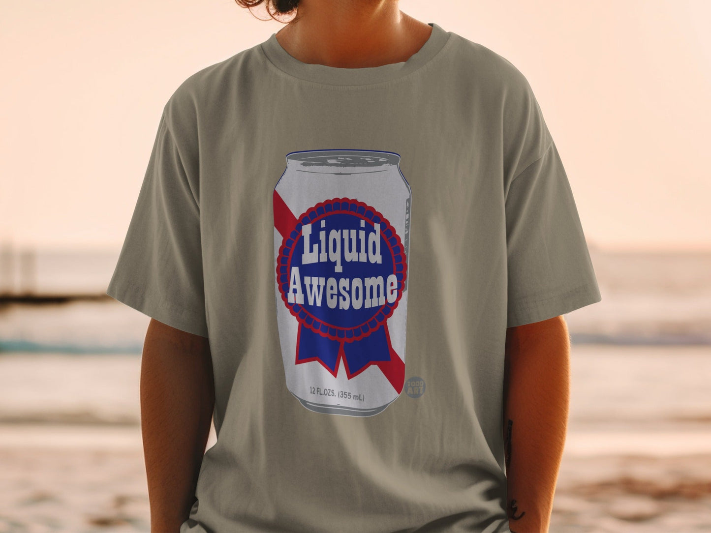 Liquid Awesome Graphic Print T-shirt