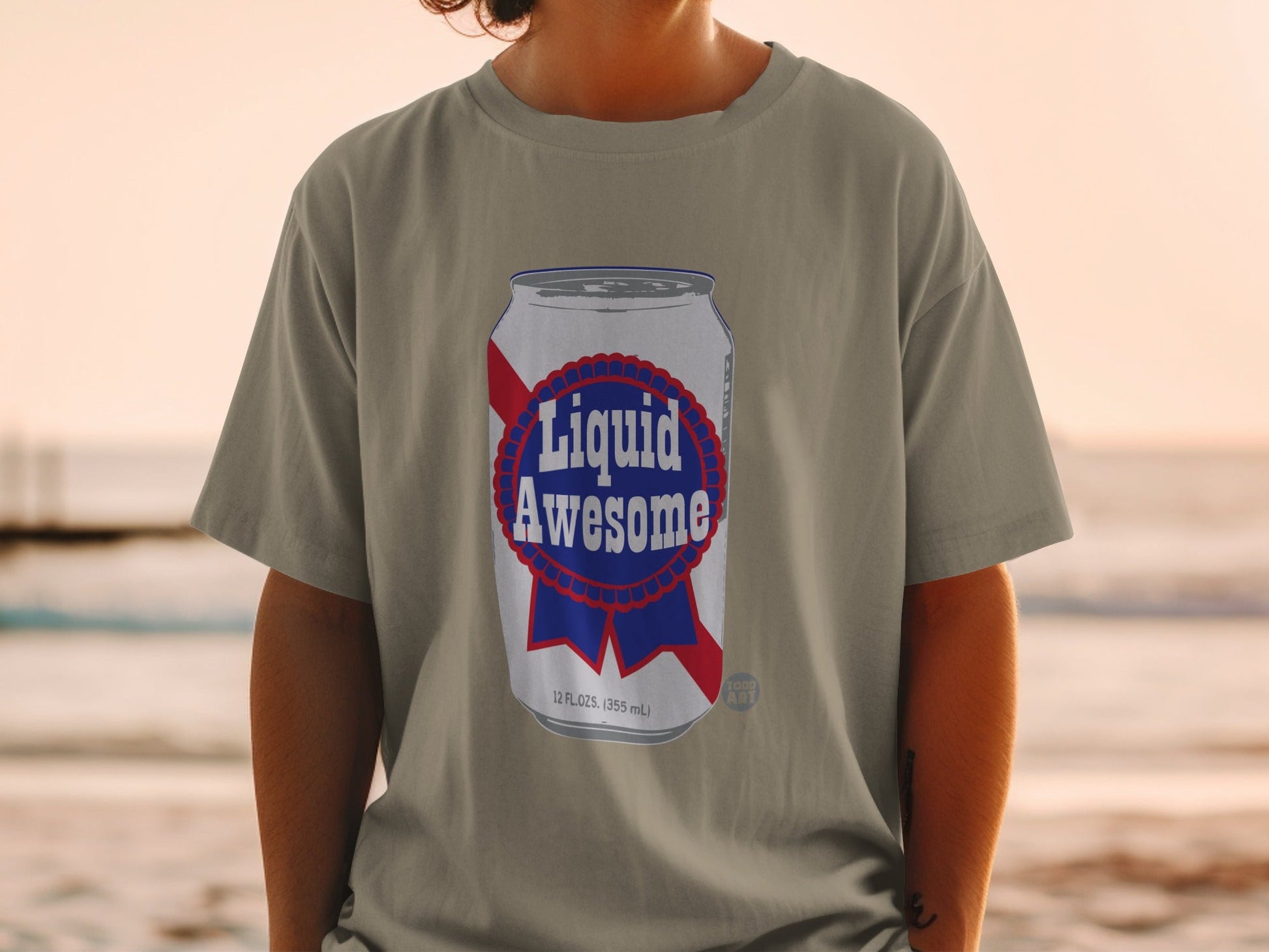 Liquid Awesome Graphic Print T-shirt