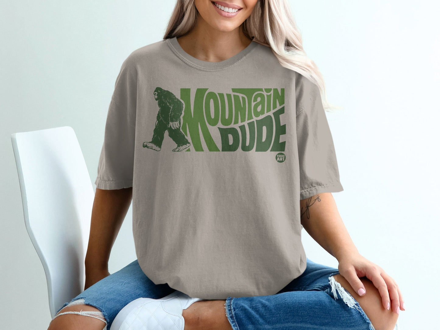 Mountain Dude Bigfoot Graphic Printed T-shirt