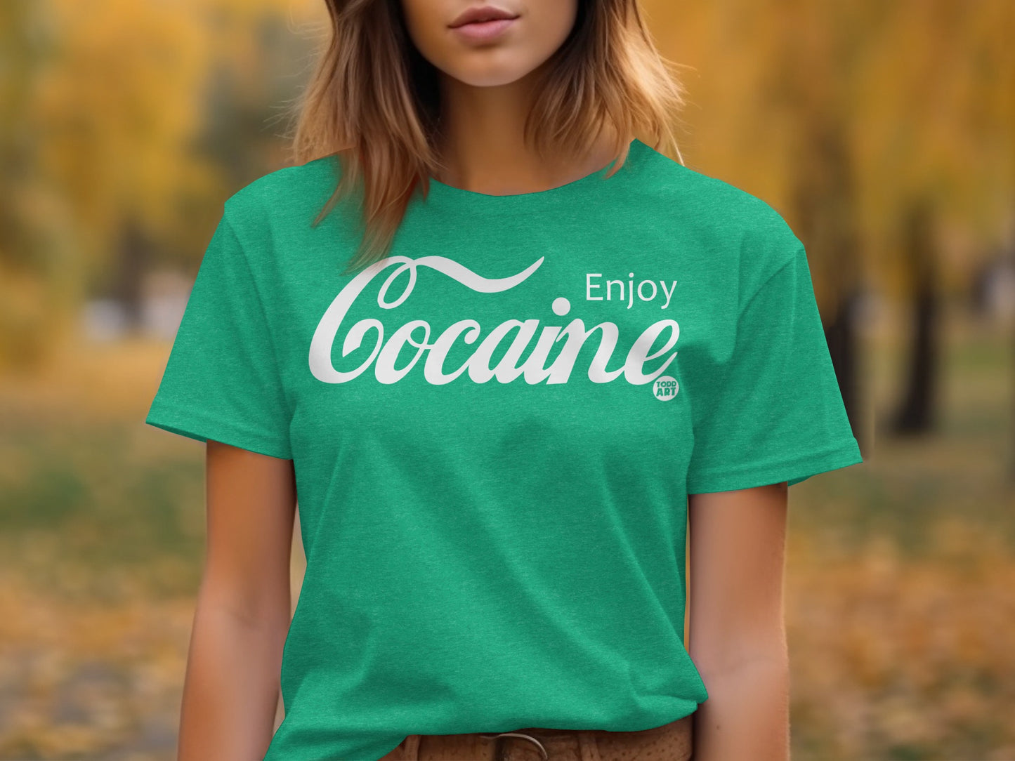 Enjoy Cocaine Funny T-Shirt Retro Style Apparel