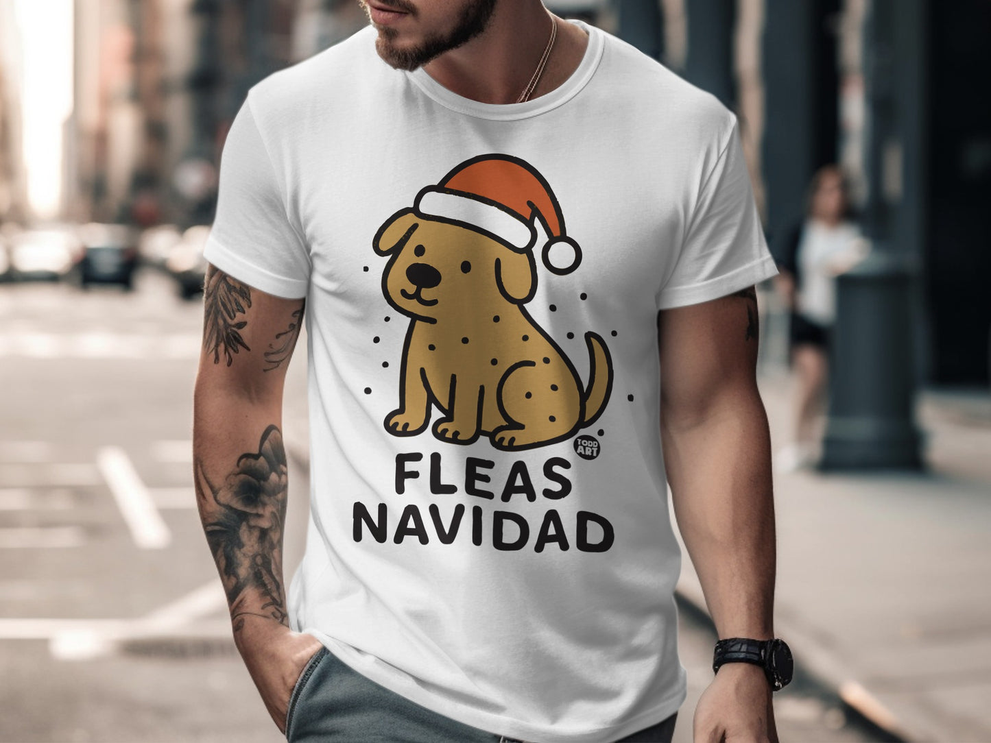Fleas Navidad Dog Lover T-Shirt Christmas Cute Gift