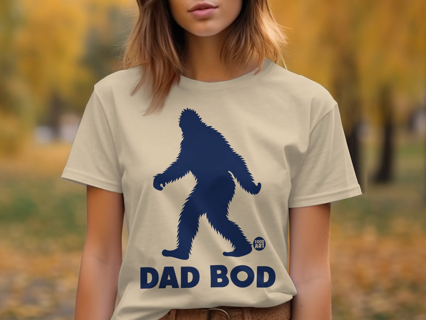 Funny Dad Bod Bigfoot Graphic Tee Shirt Product