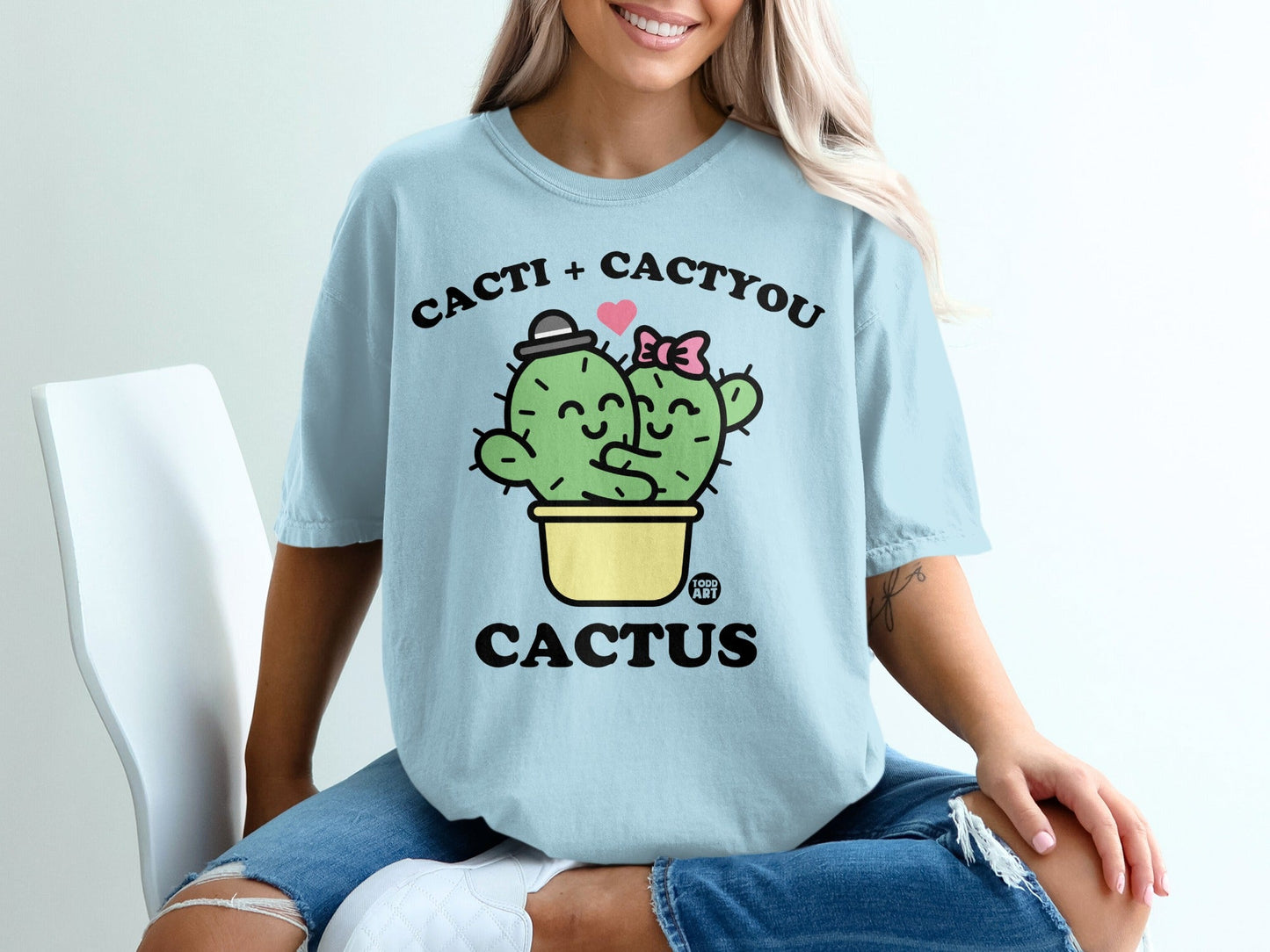 Cute Cacti and Cactyou Graphic Design Cactus Shirt