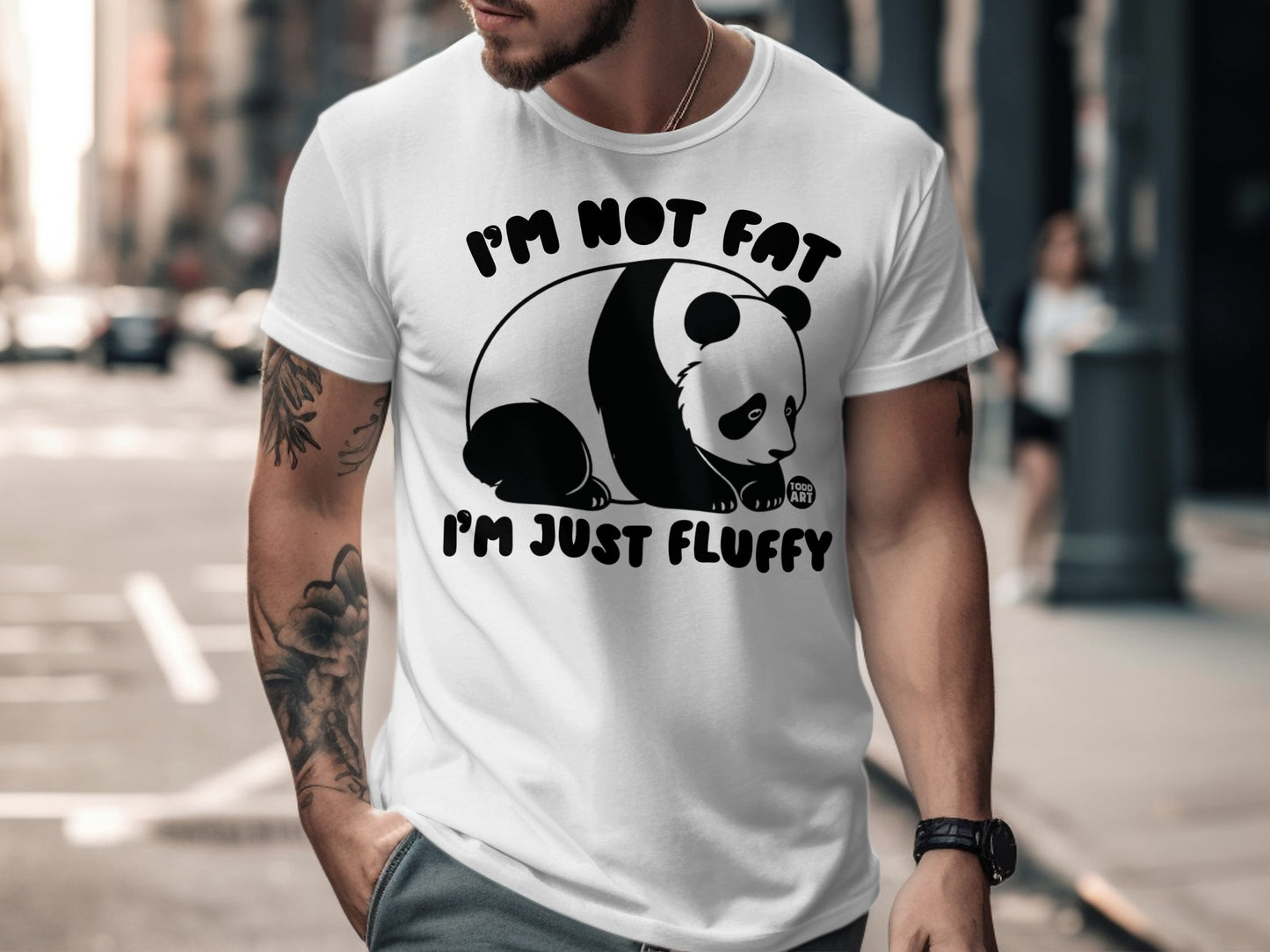 I'm Not Fat I'm Just Fluffy Panda Graphic Shirt