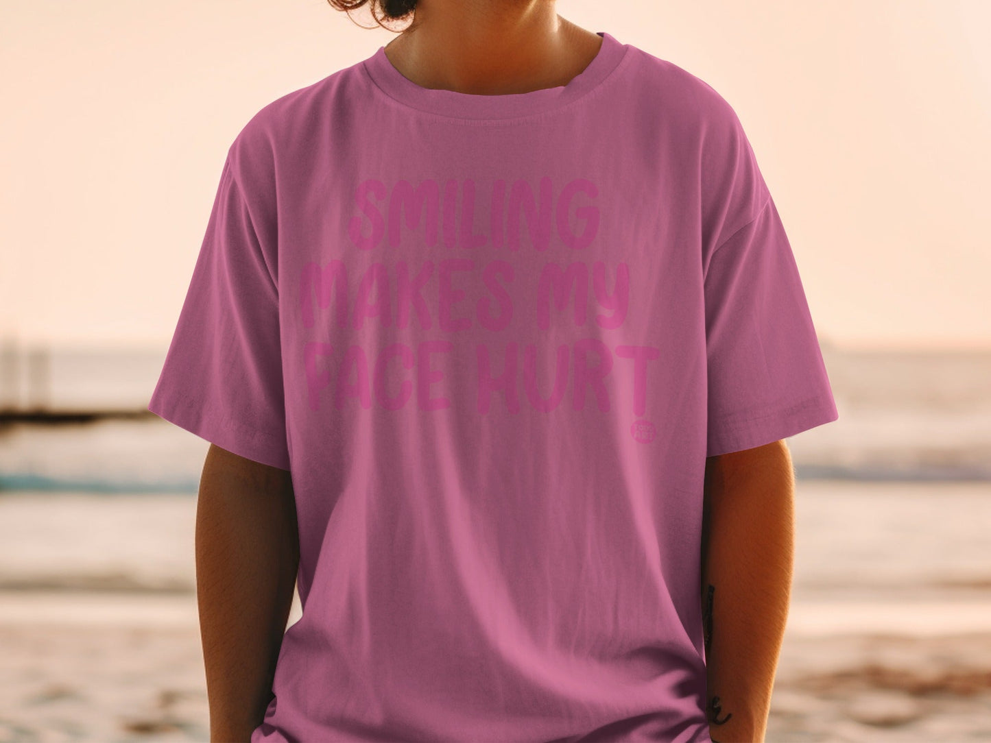 Smiling Makes My Face Hurt Fun Graphic Tee