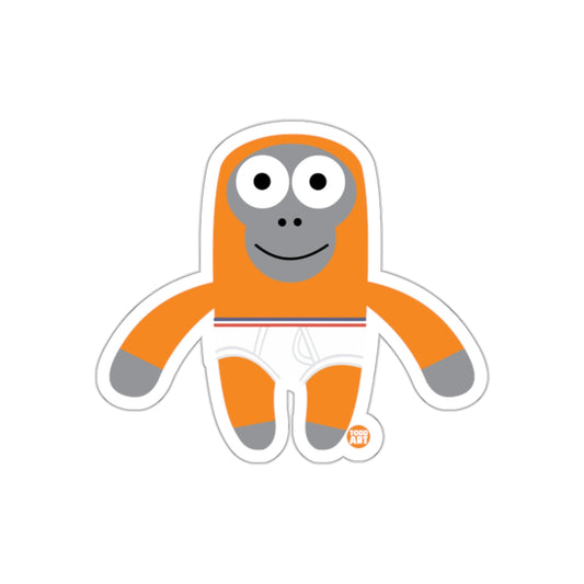 Cute Orange Cartoon Monkey Wall Sticker for Kids Room Decor